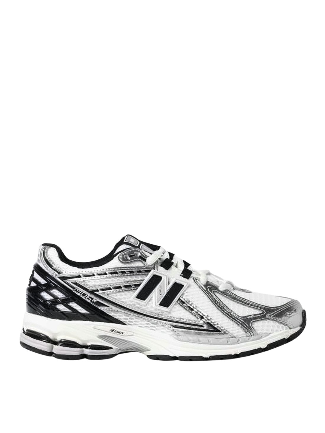 Sleek White and Silver Sneakers