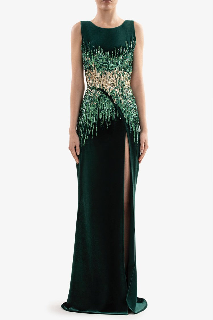 Sequin Velvet Dress