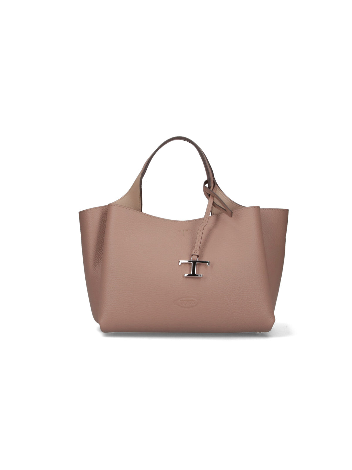 Mini Beige Leather Tote