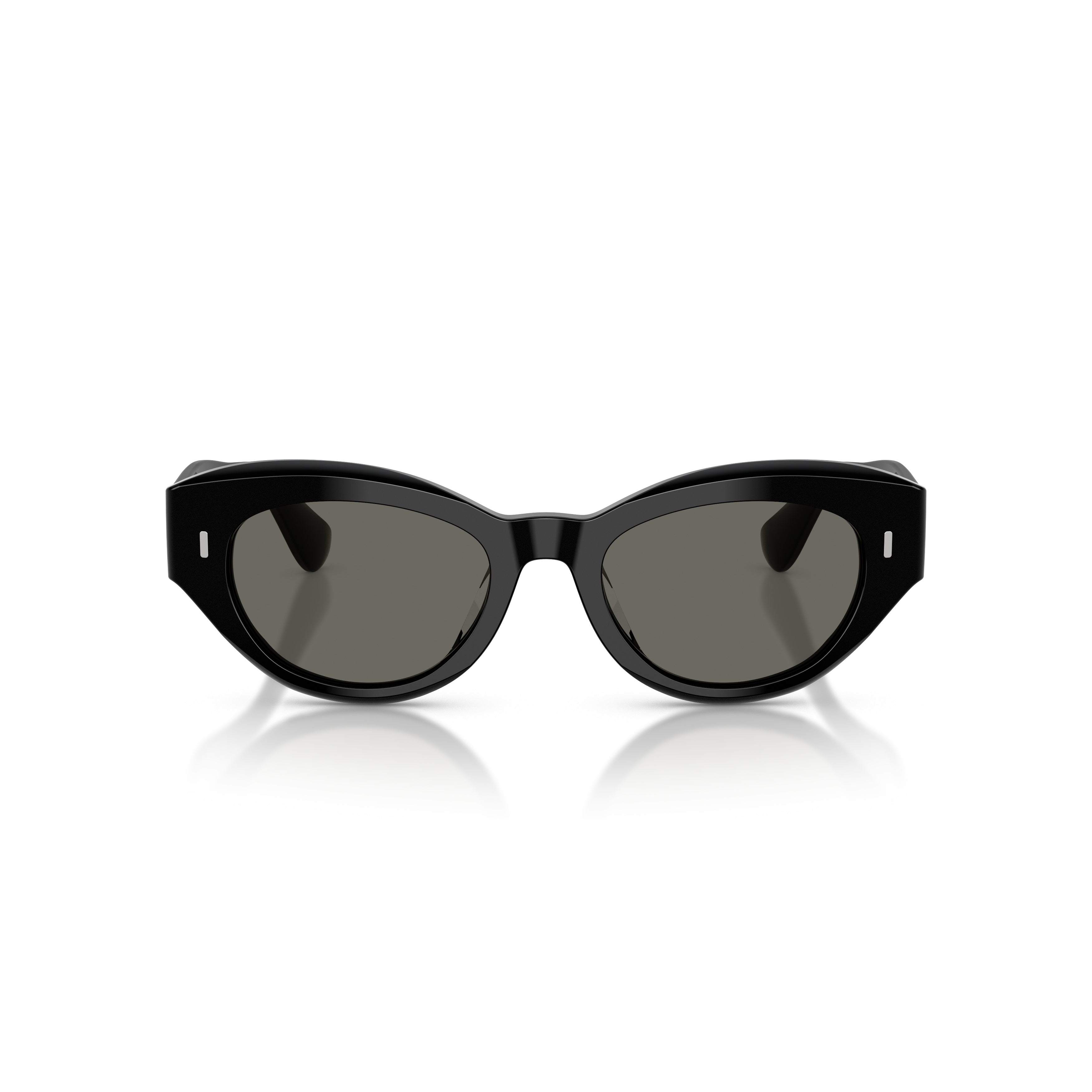 0ov5615su Cat-Eye Sunglasses with Glossy Black Acetate Frame