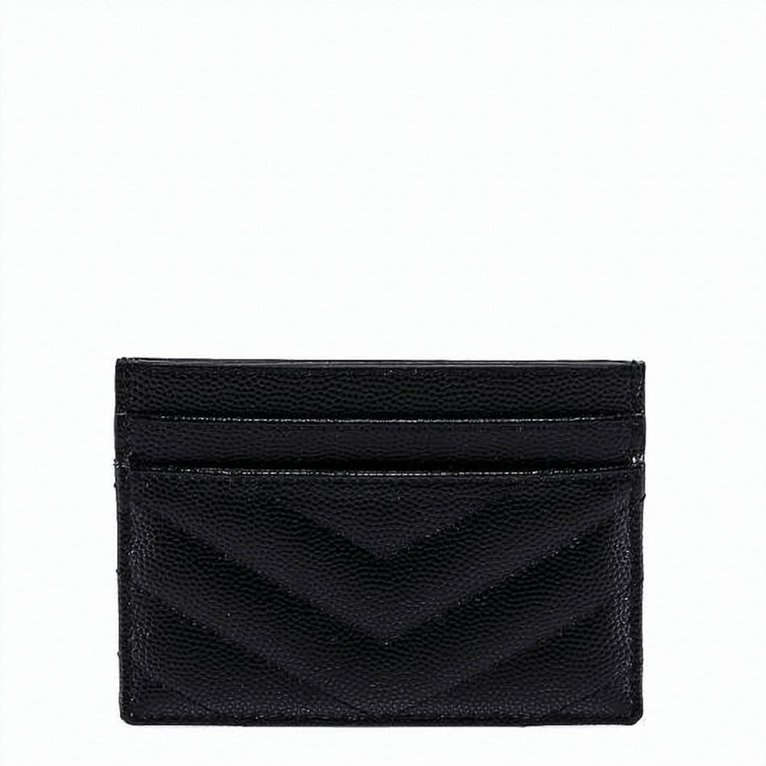 Chevron Quilted Calf Leather Card Case