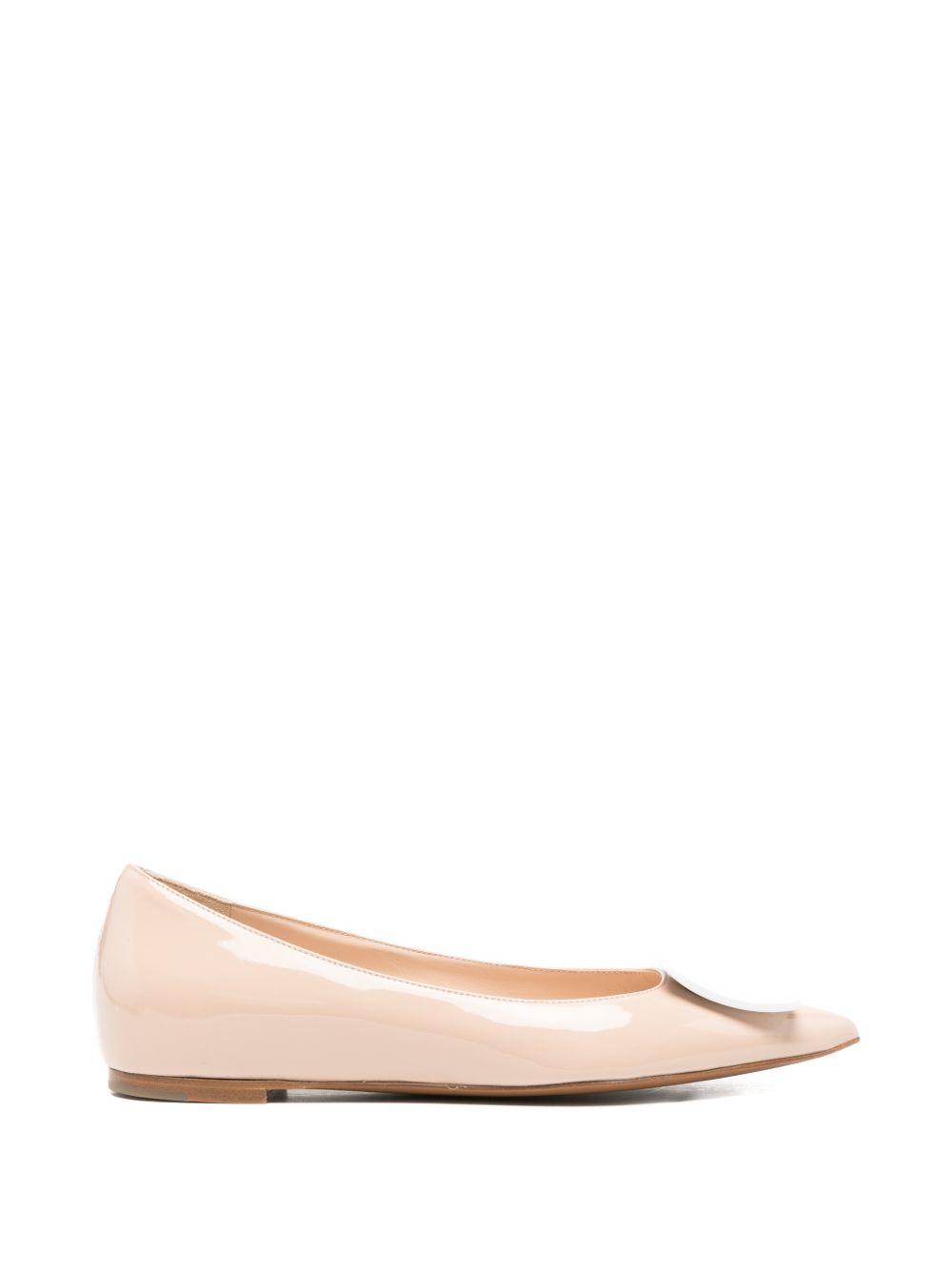 Beige Pointed Slip-On Heels