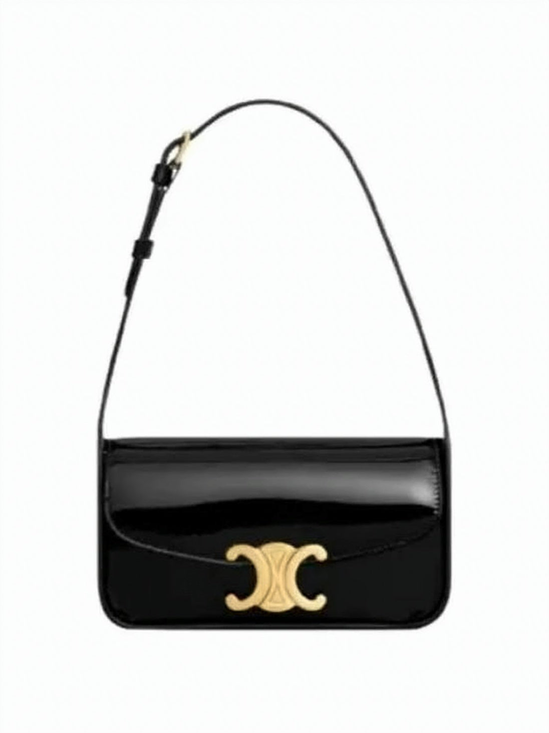 Glossy Leather Shoulder Bag