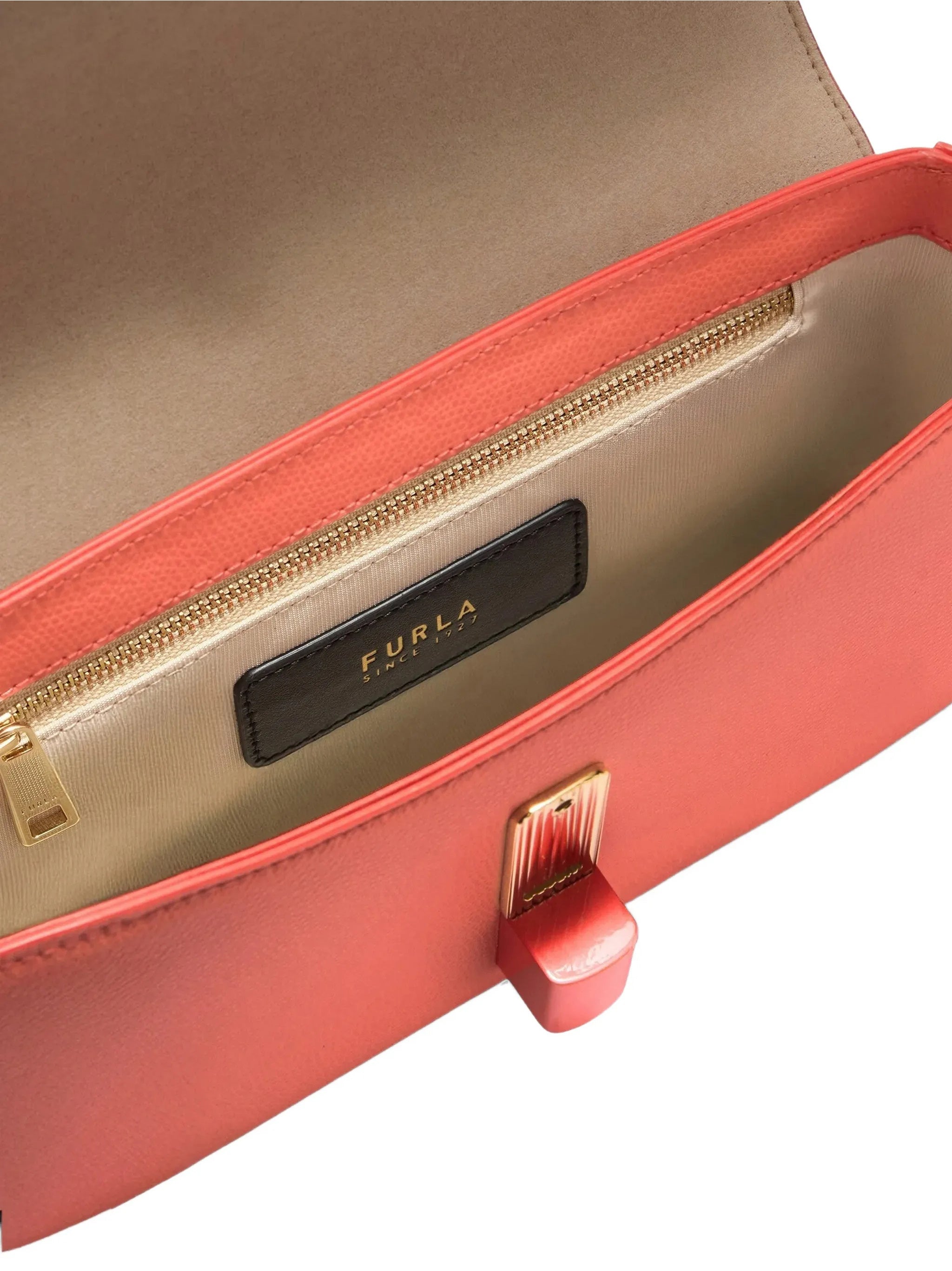 Iride S Rectangular Red Leather Shoulder Bag