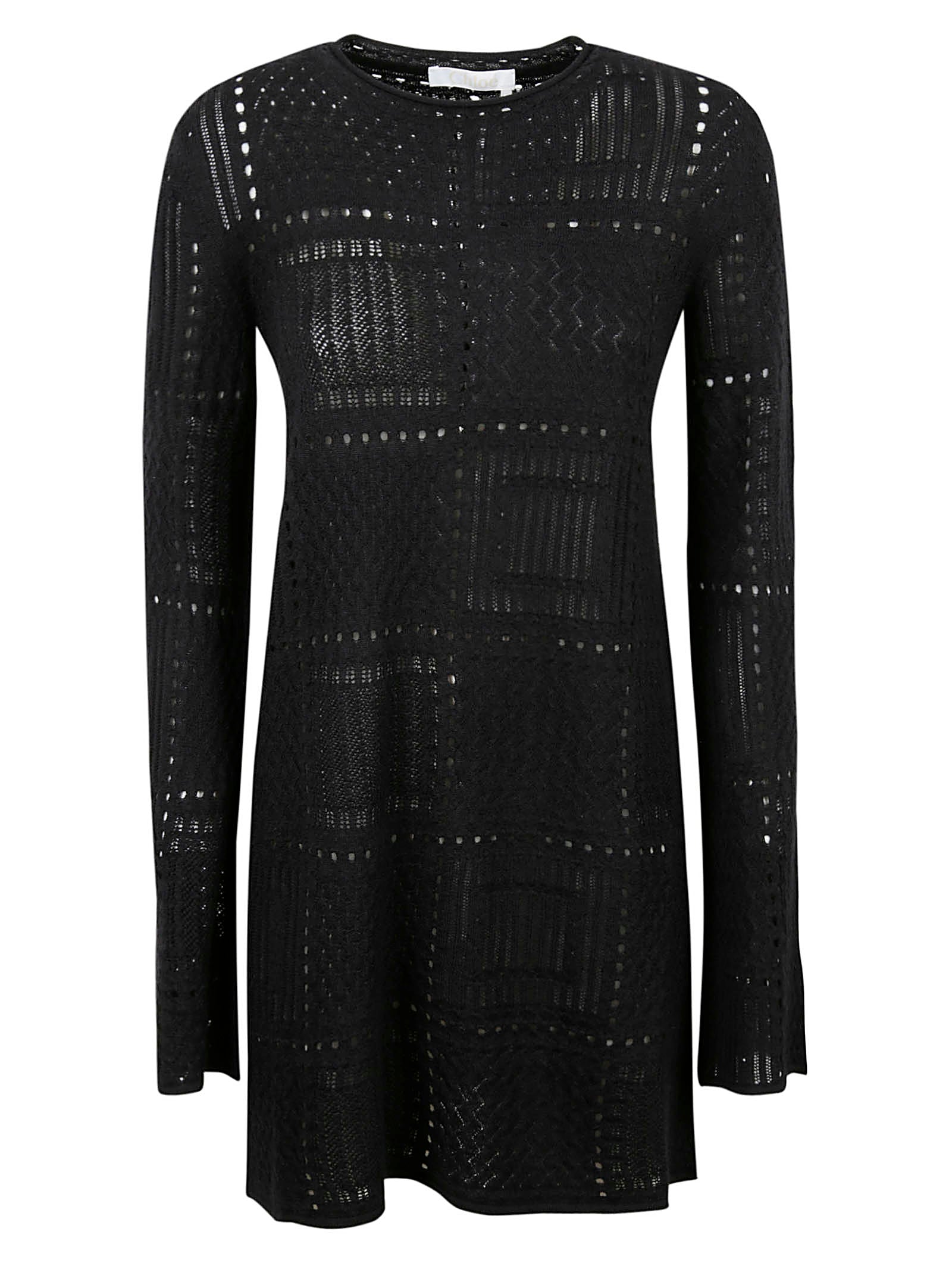 Refined Black Dress in Luxurious Wool-Cashmere-Silk Blend