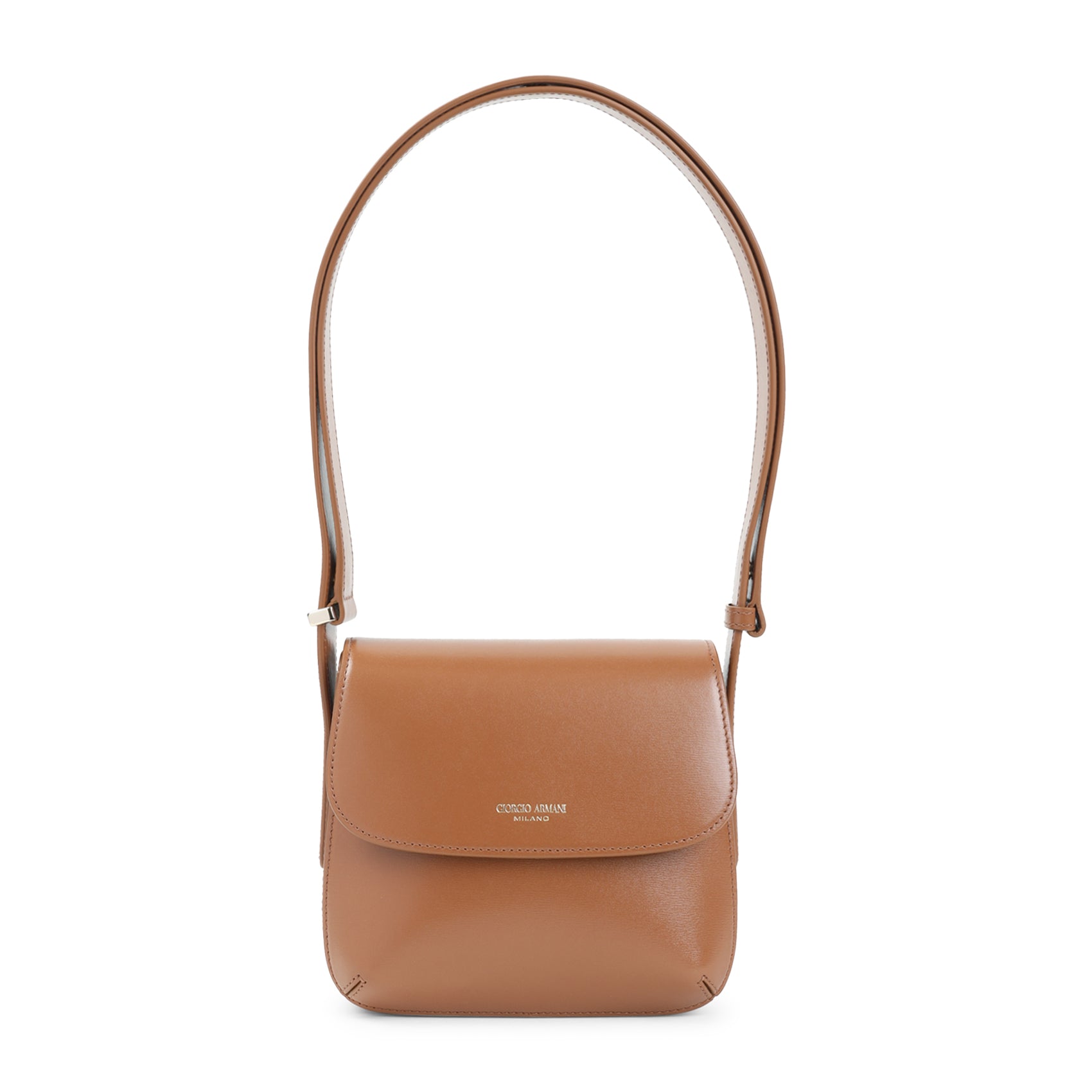 La Prima Brown Bovine Leather Shoulder Bag