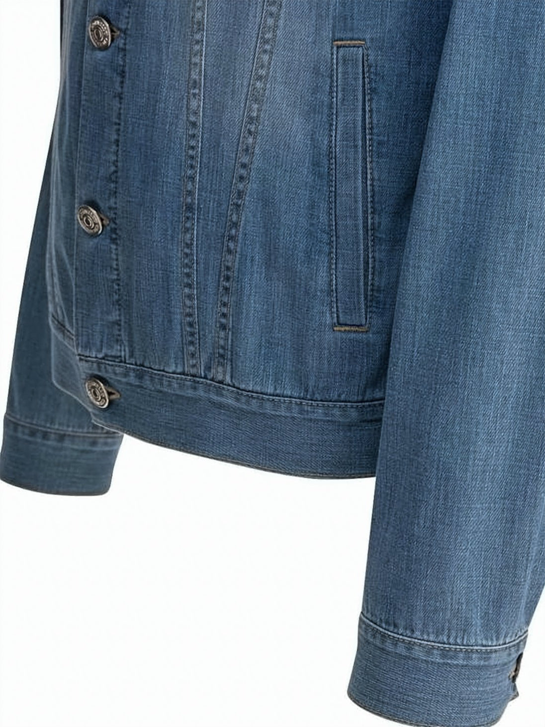 Structured Denim Jacket with Classic Button-Up Design