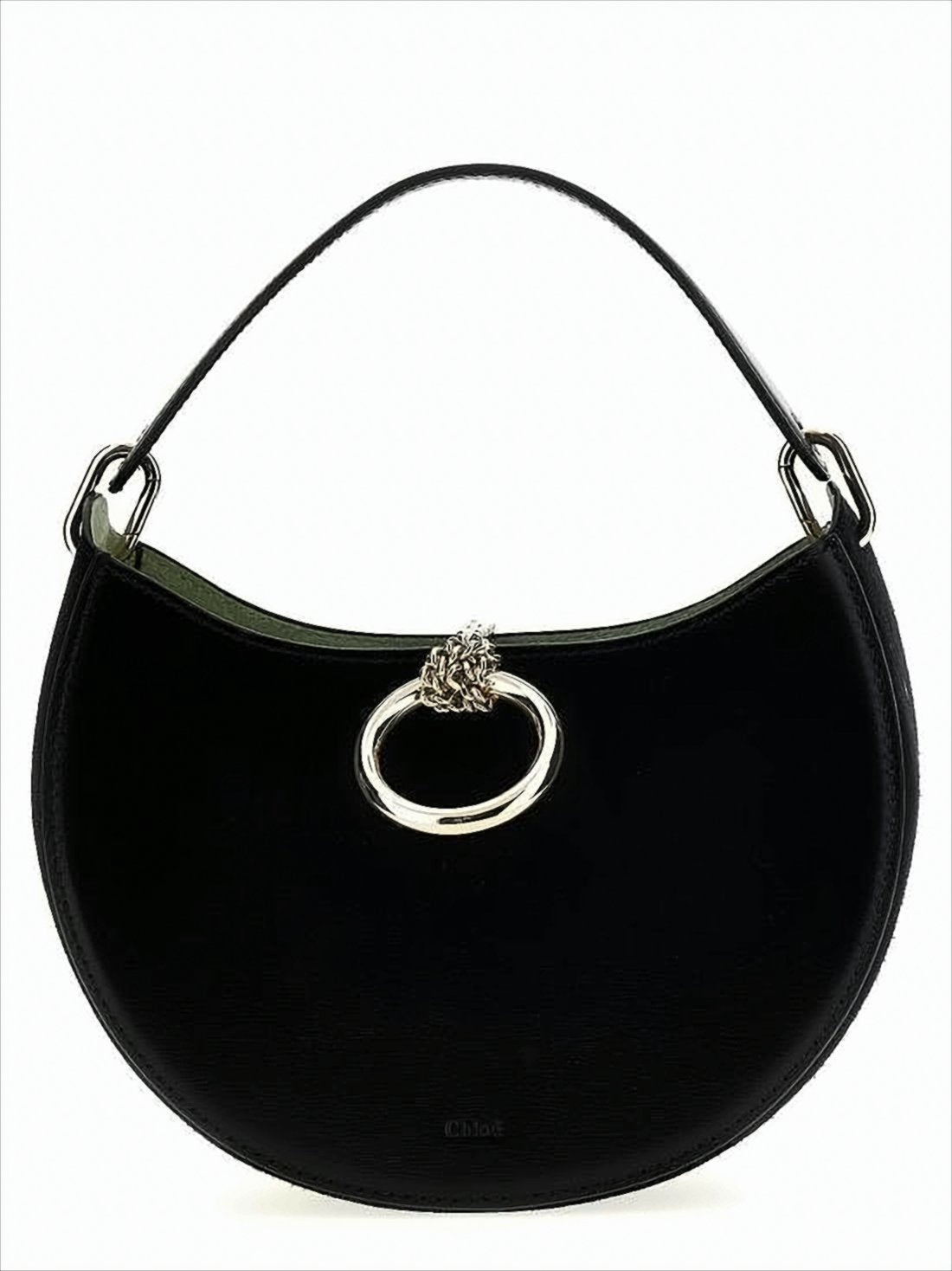 Crescent-Shaped Calf Leather Tote