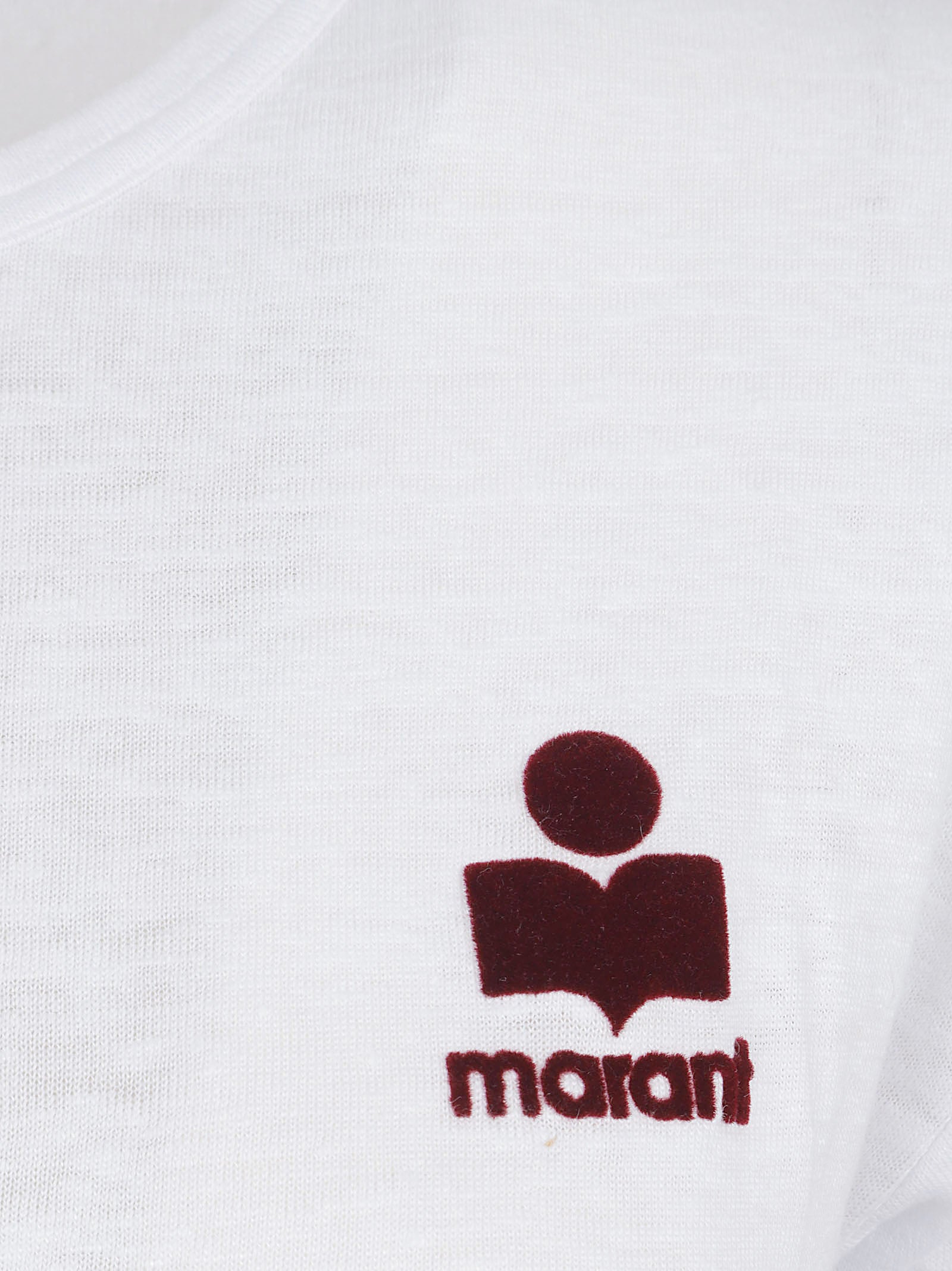 Lightweight Linen T-Shirt with Embroidered Logo