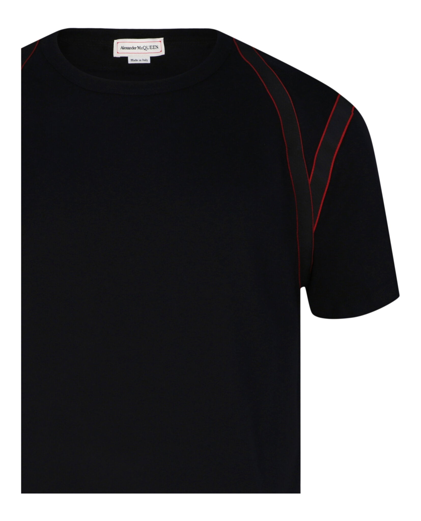 Tape Logo Harness Crewneck T-Shirt