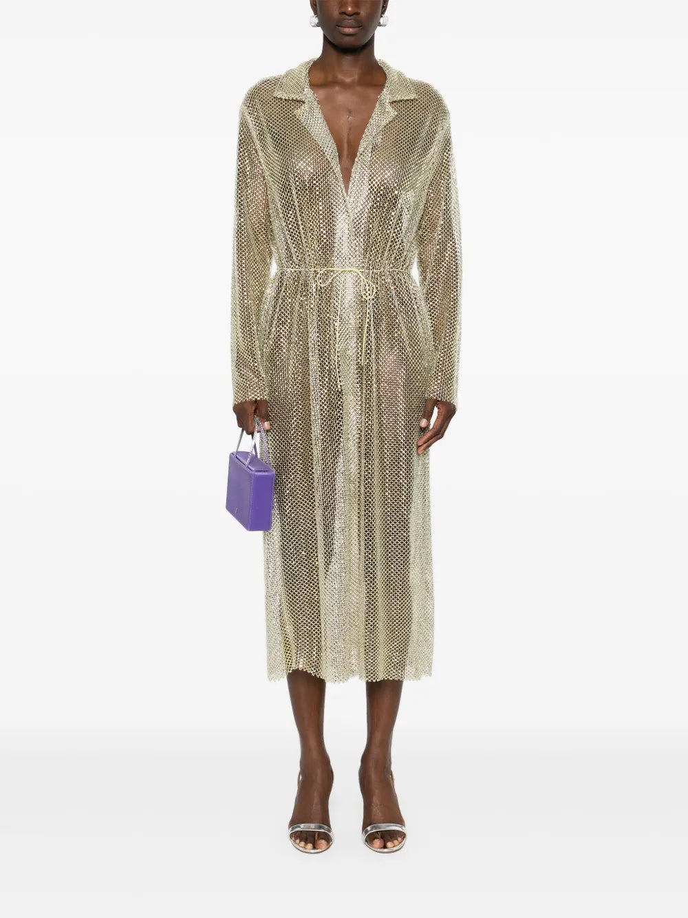Flowing Silhouette Dress with Design