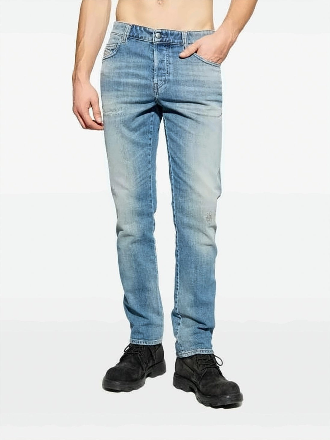 Faded Light Blue Denim Pants