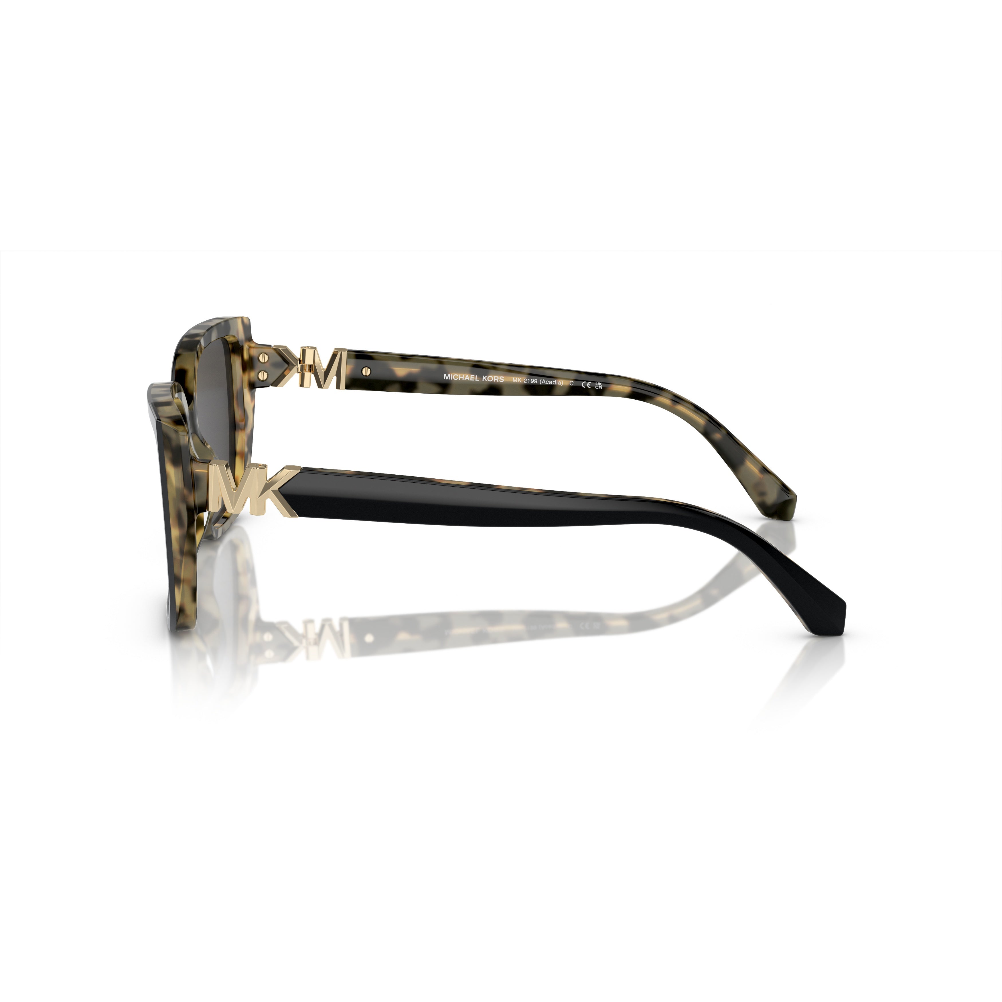 0mk2199 Oversized Tortoiseshell Sunglasses with Gold Accents