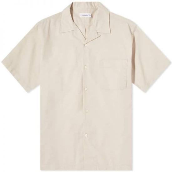 Classic Collar Short-Sleeved Shirt with Minimalist Design
