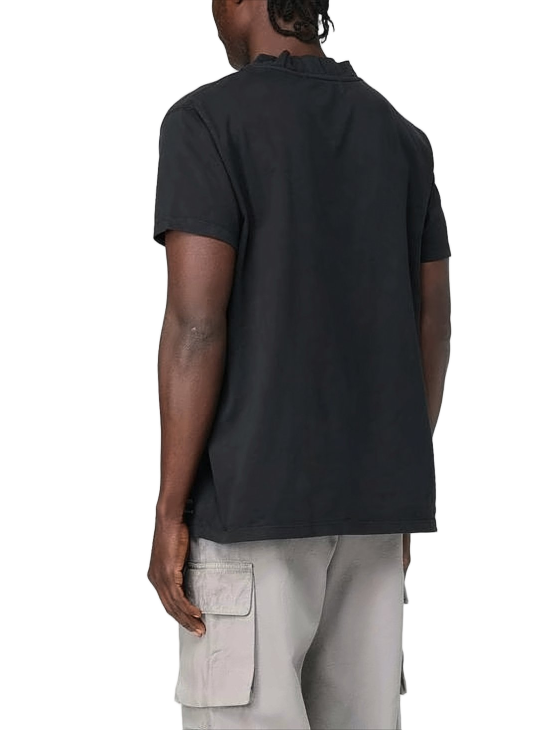 Relaxed-Fit Black T-Shirt with Crew Neckline
