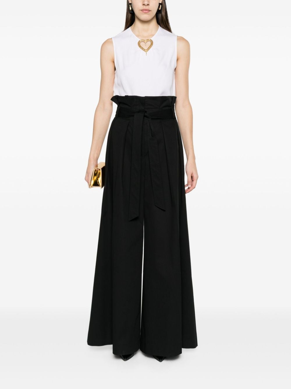 Crepe Top with Heart Appliqué