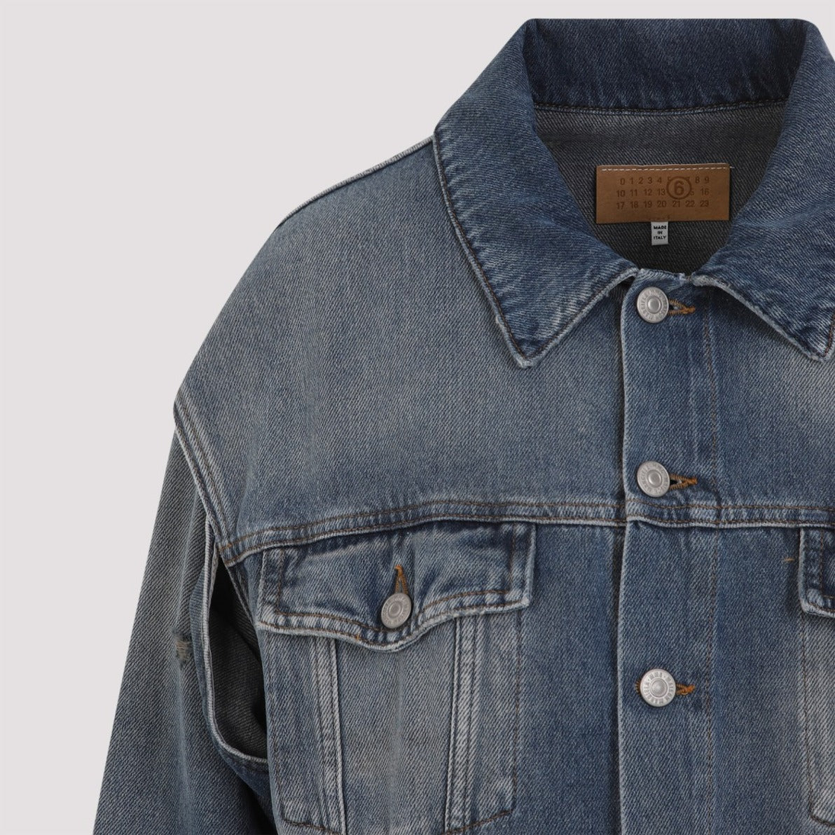 Vibrant Blue Oversized Denim Jacket With Classic Design
