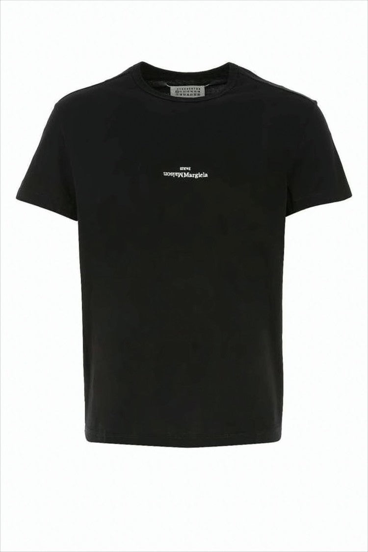 Cropped Short-Sleeve T-Shirt With Centered Logo Detail