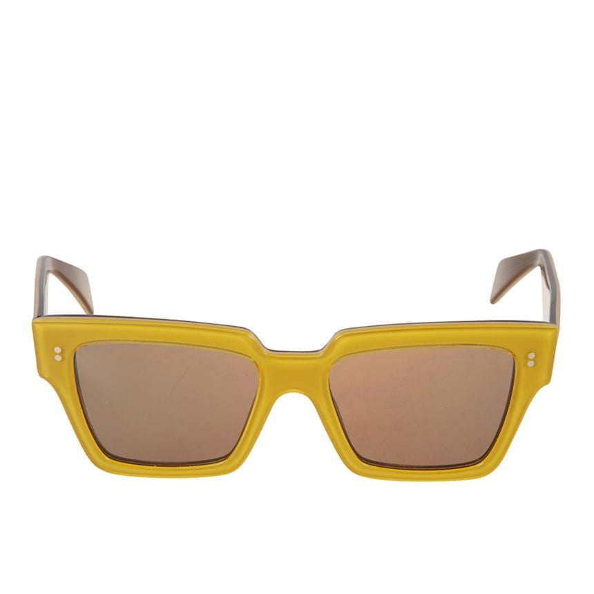 Fashion Square Frame Sunglasses with Two-Tone Design