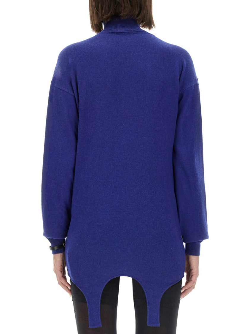 High-Turtleneck Cashmere And Silk Pullover