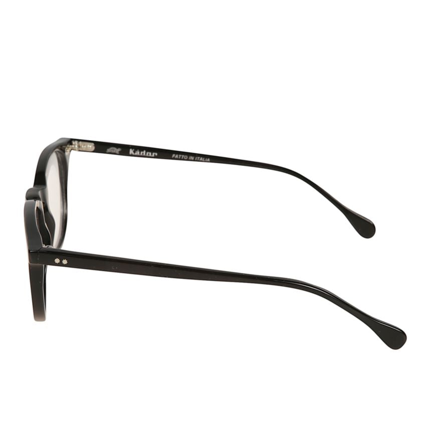 Kubino Round Frame Eyeglasses with Glossy Black Finish