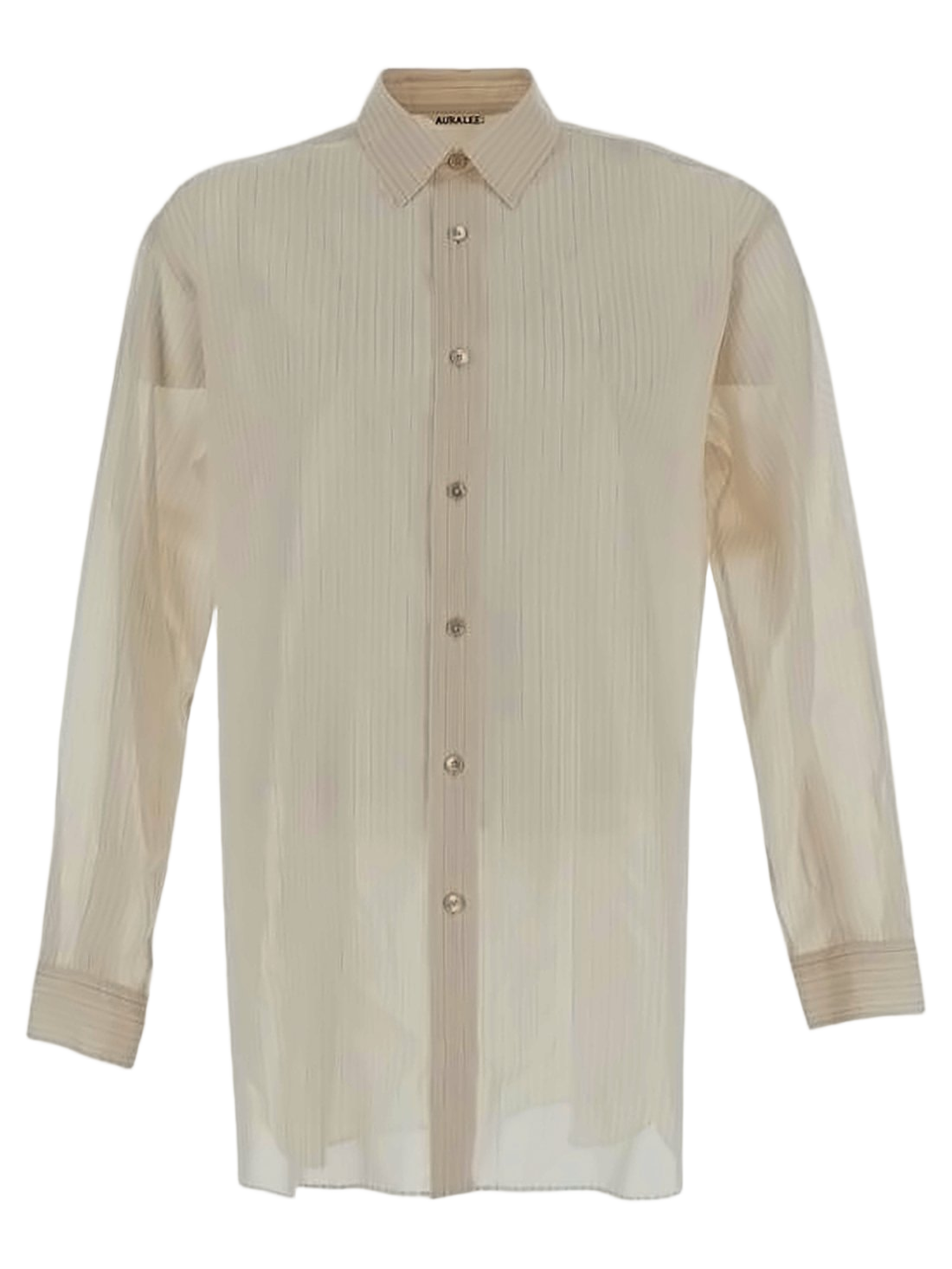 Long-Sleeve Semi-Sheer Casual Shirt