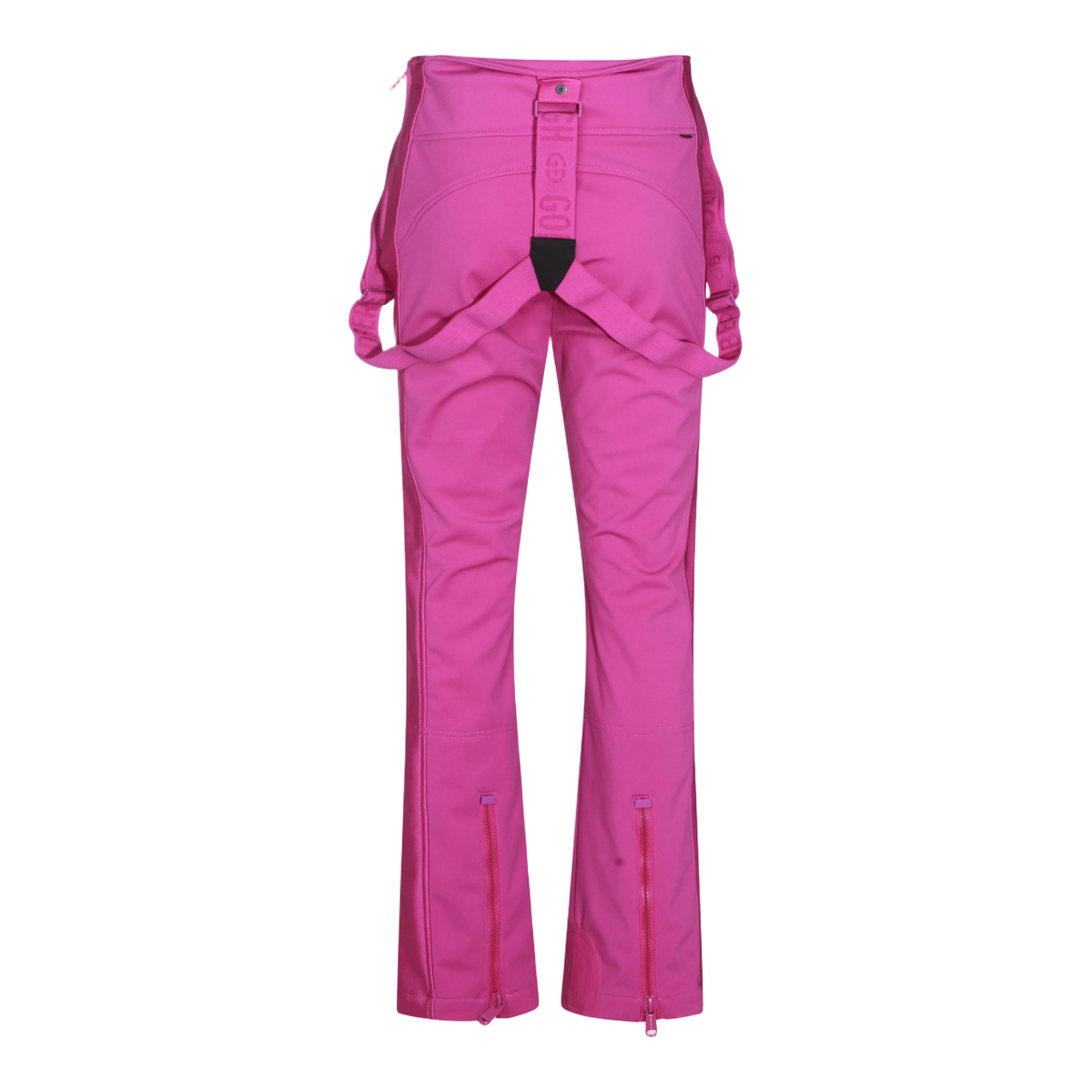 Fitted Purple Trousers with Adjustable Suspenders