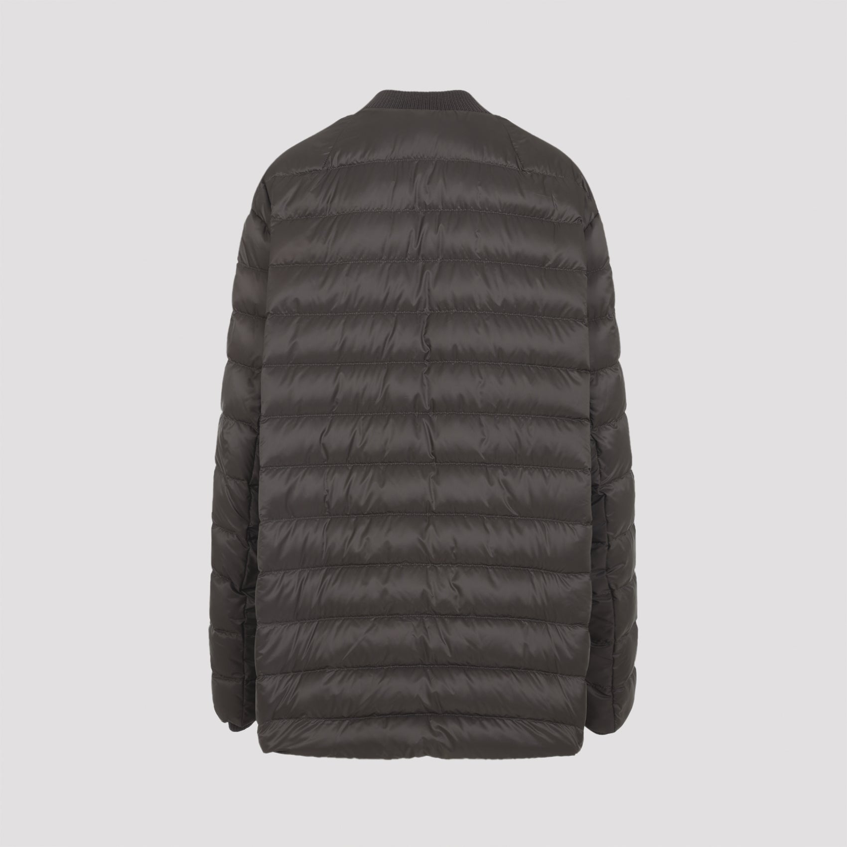 Oversized Flight Parka With Rib-Knit Wool Blend Collar