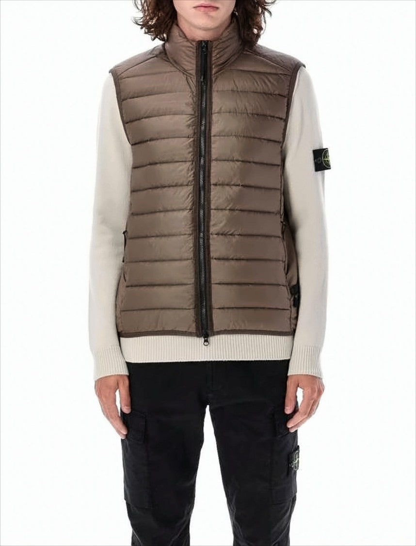 Padded Vest with Horizontal Quilting