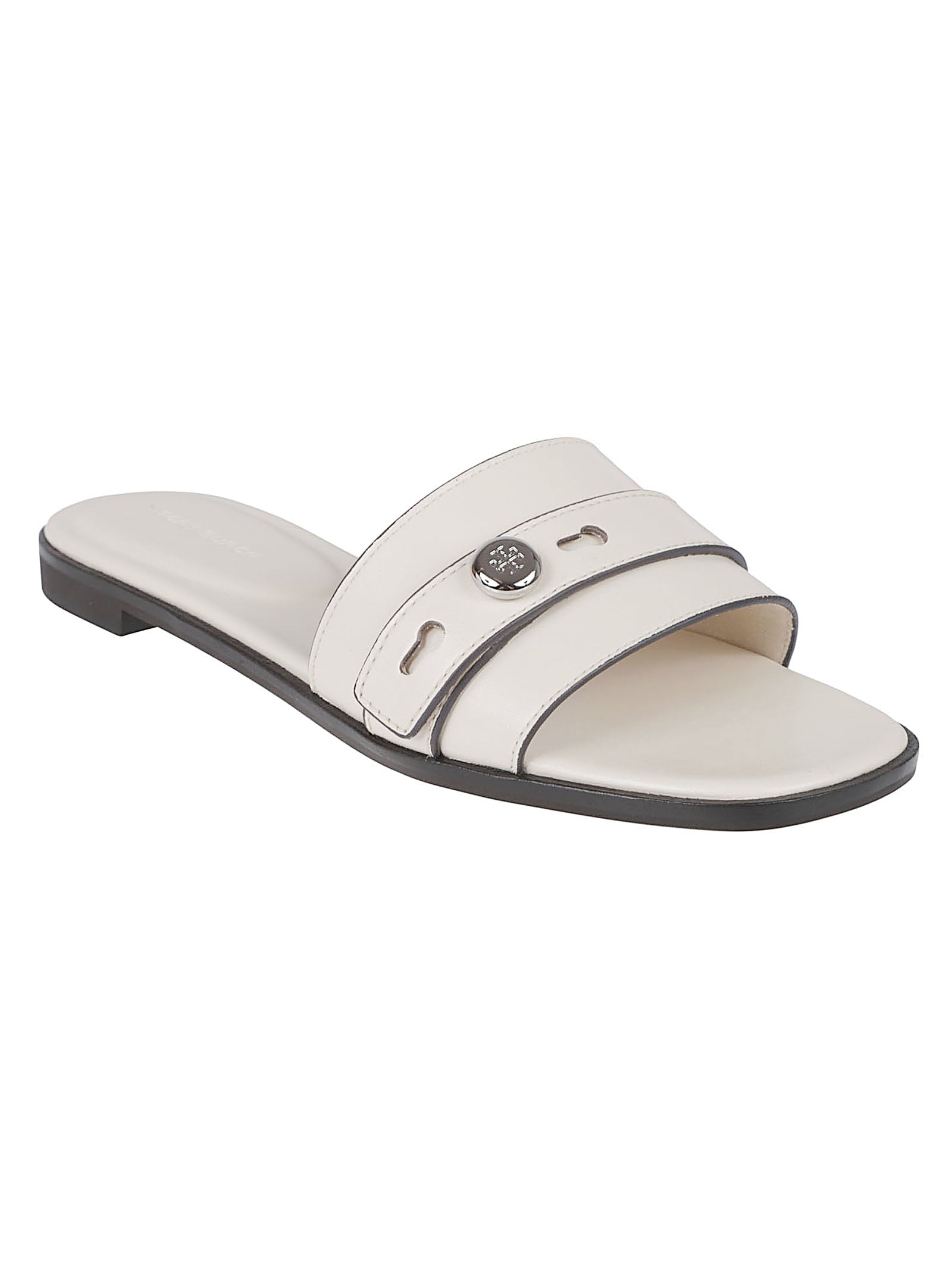 Flat Slide Sandals With Belt-Like Strap