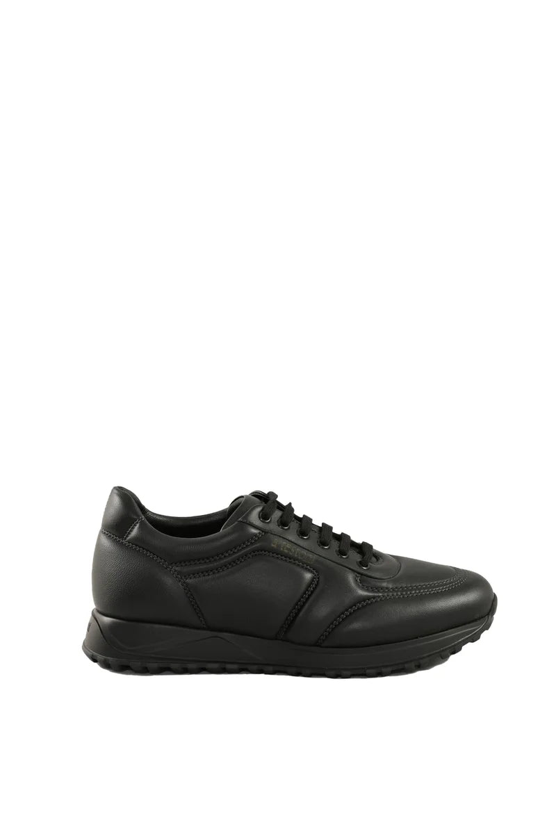 Leather Sneakers - Black