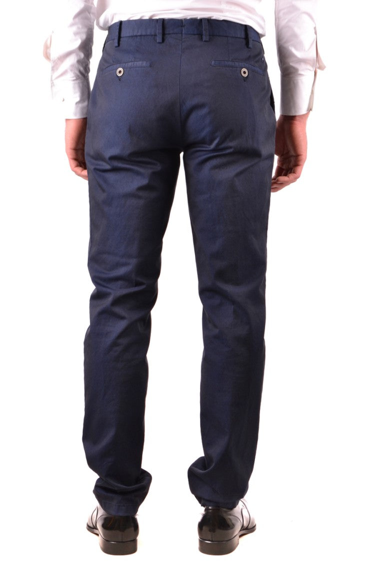 Tailored Blue Trousers With Straight Leg Design