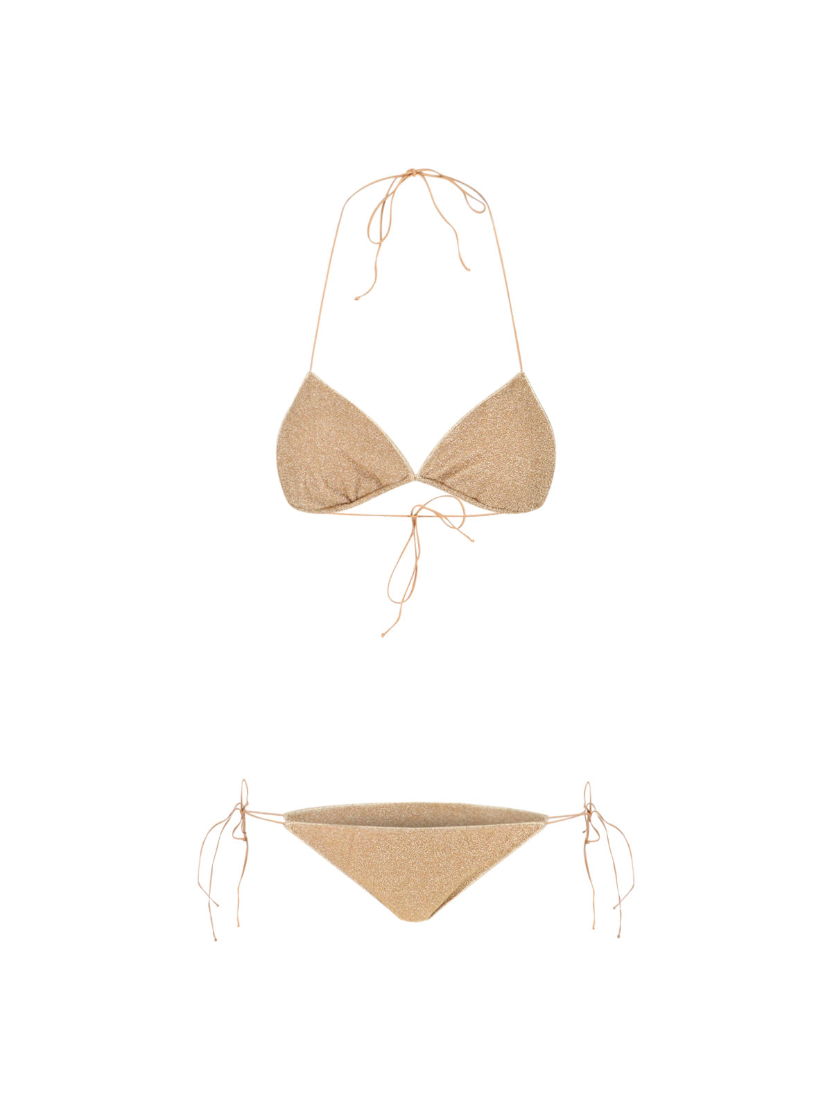 Metallic Gold Lumière Fabric Bikini