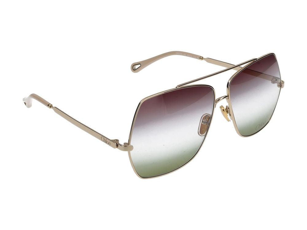Okulary przeciwsłoneczne Chloé CH0278S 002 złote złoto zielone 62/12/140