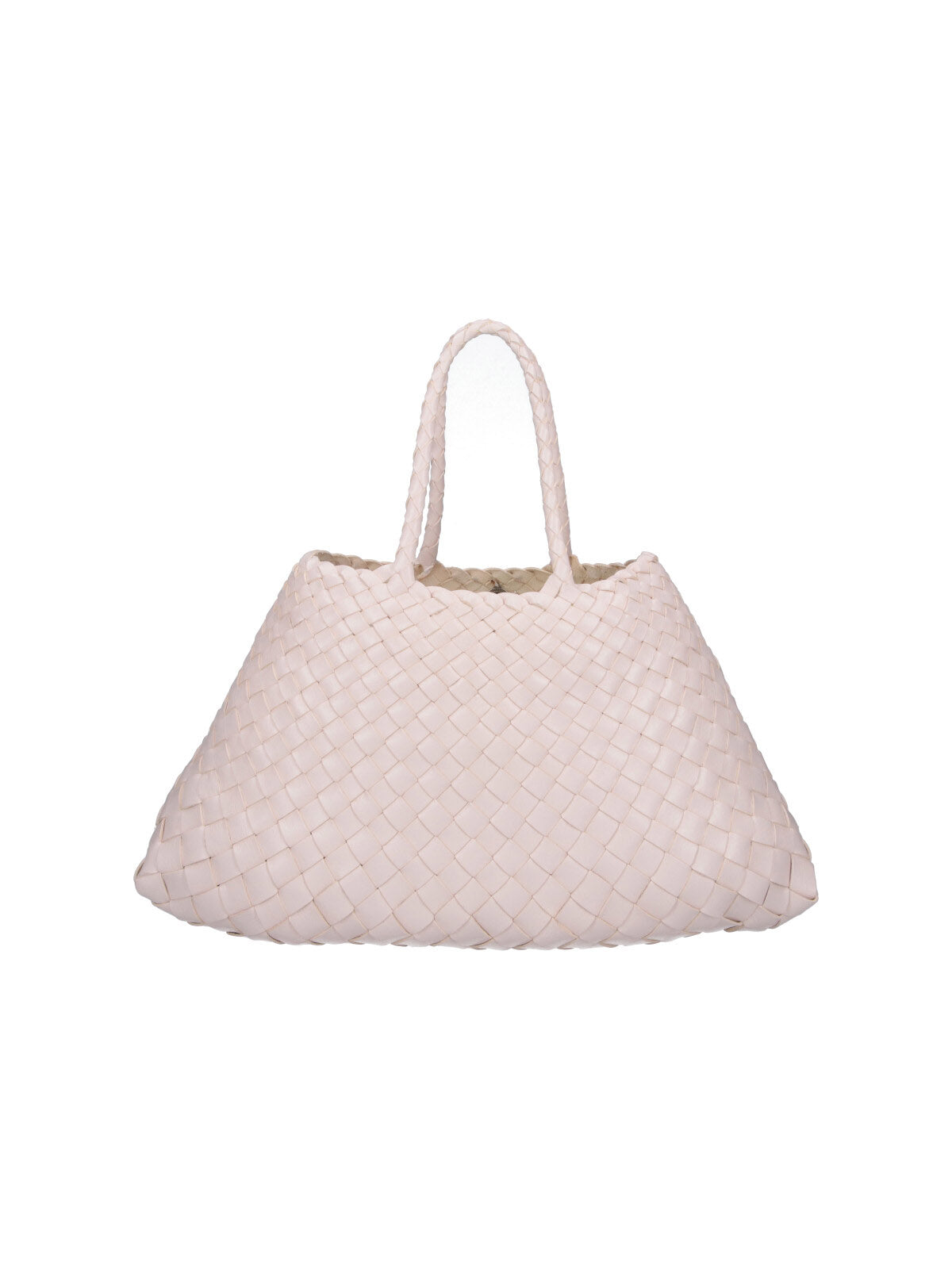 Cream Santa Croce Braided Leather Handbag