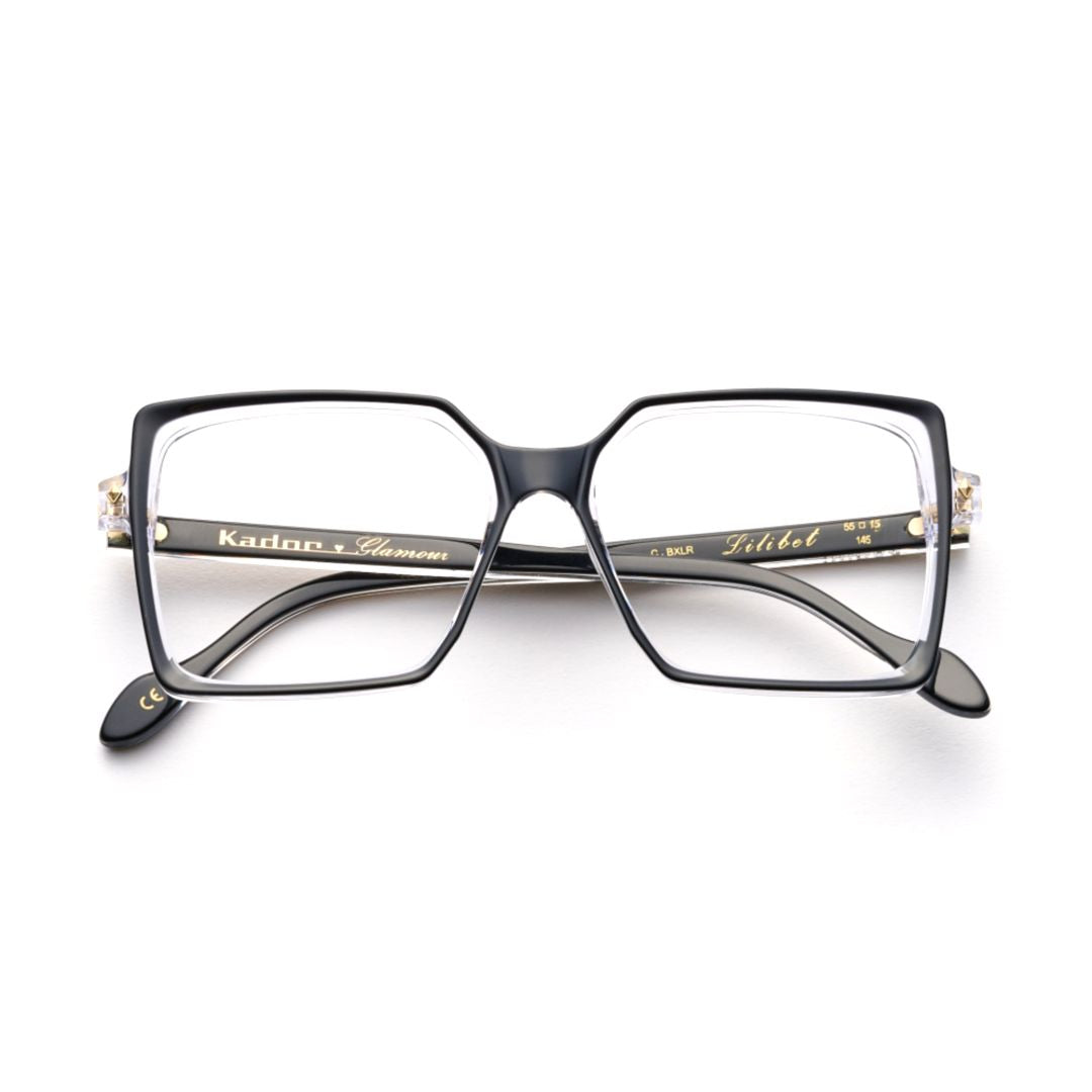 Lilibet Glamour Oversized Square Frame Sunglasses with Textured Temples