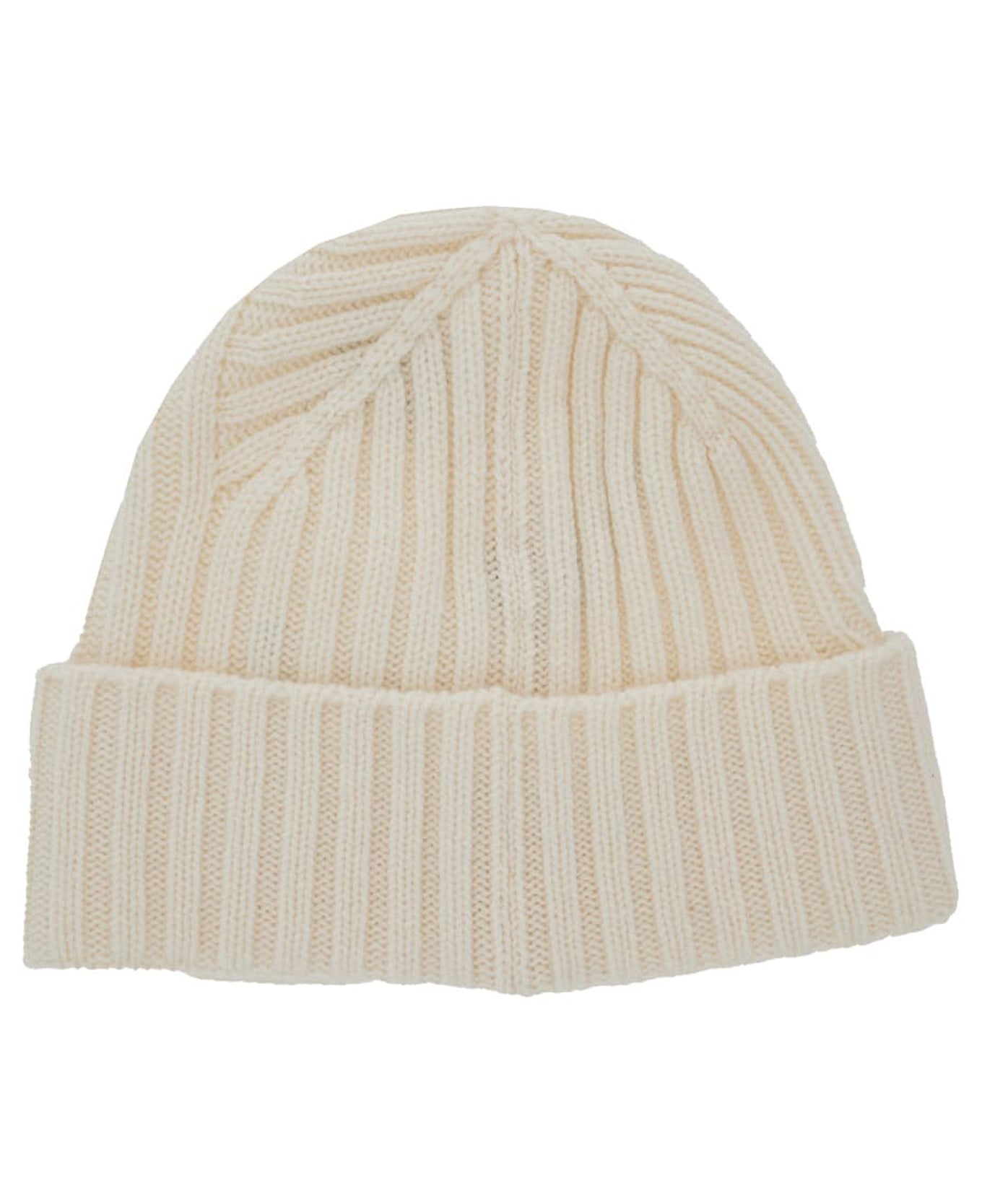 Ribbed Knit Beanie with Subtle Embroidery
