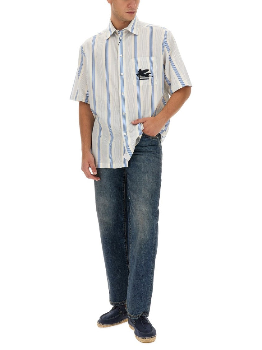 Vertical Striped Cotton Shirt