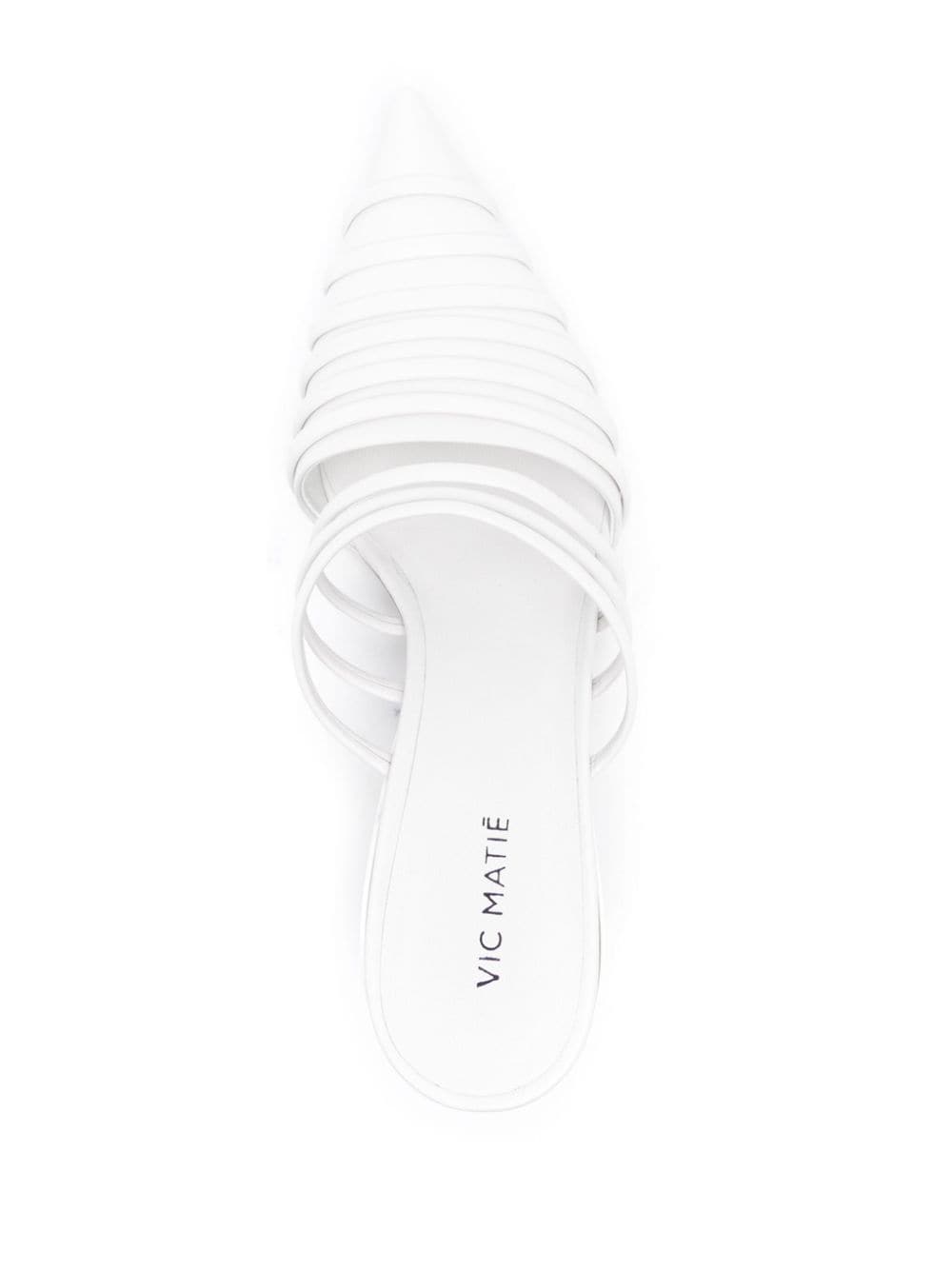 Polished White Calf Leather Sandals