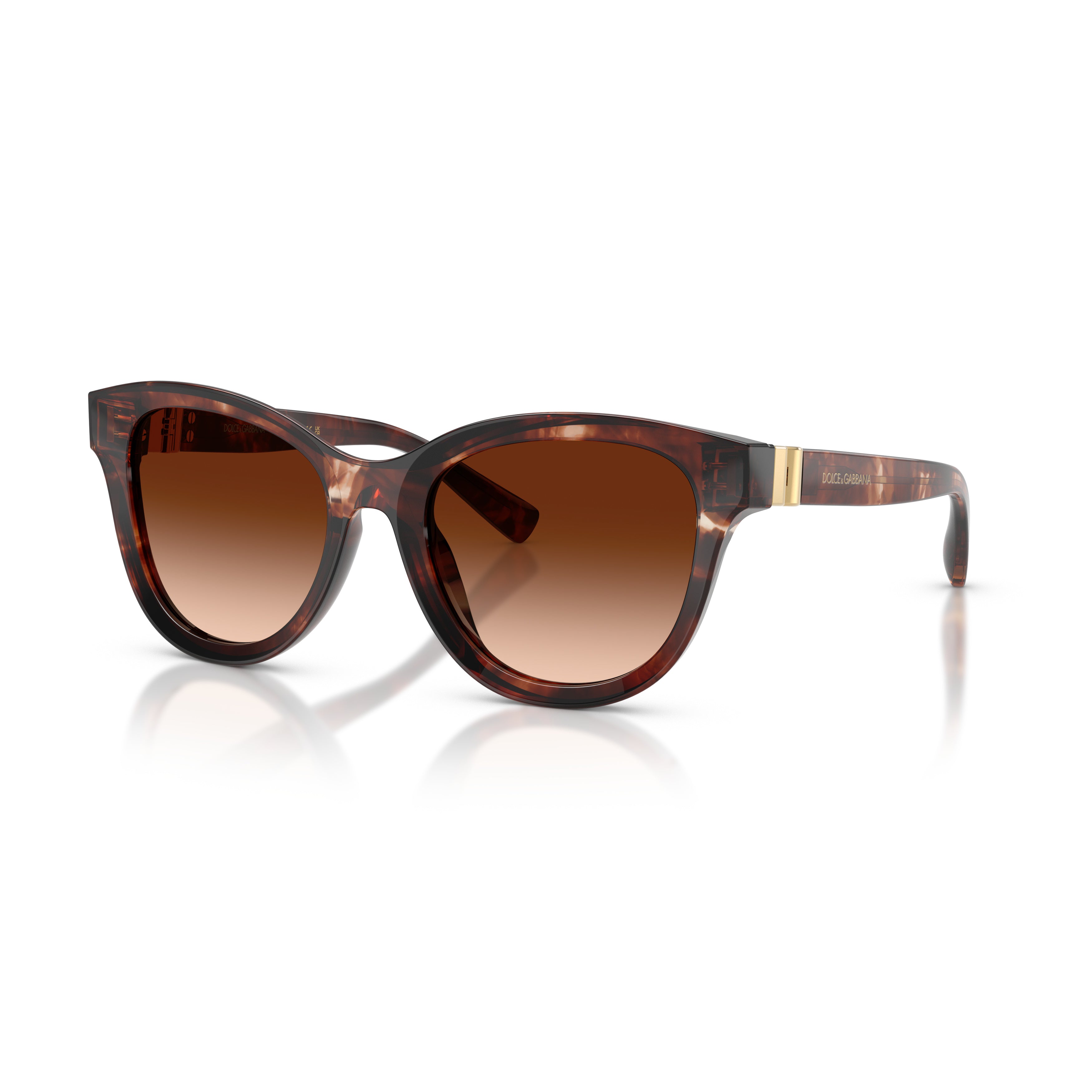 0dg4533 Rounded Tortoiseshell Sunglasses with Gradient Lenses
