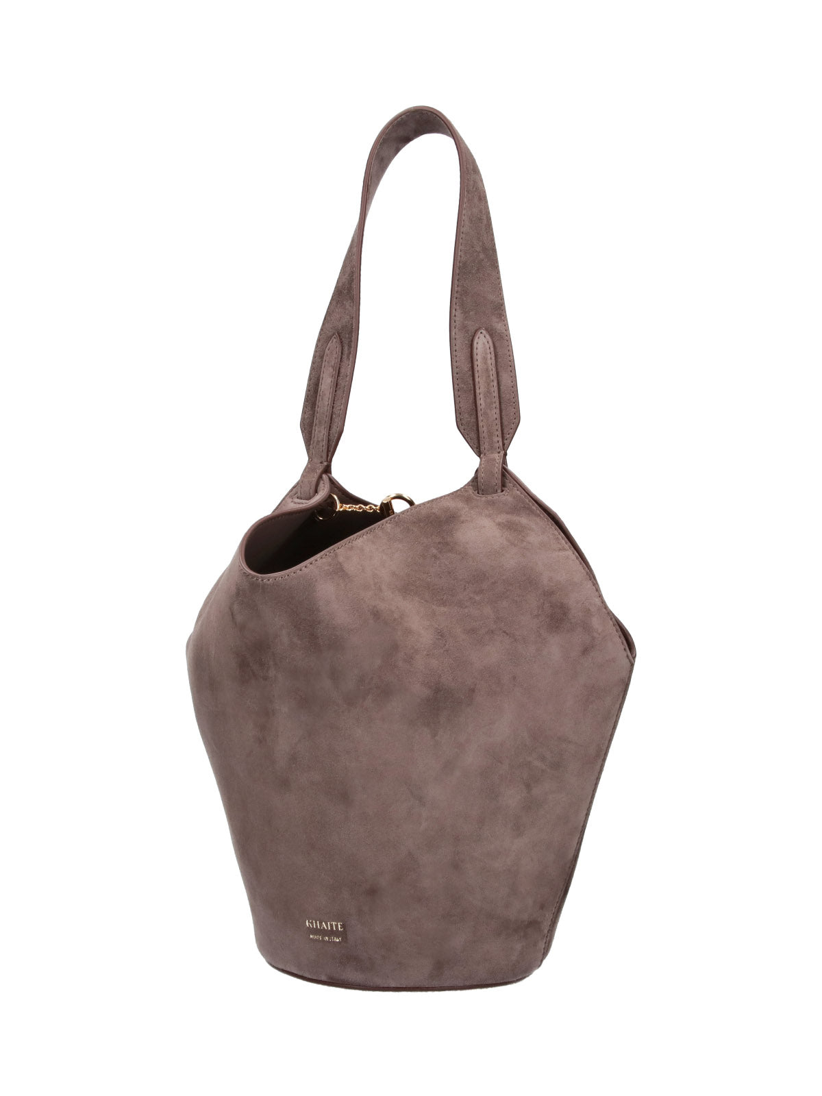 Taupe Lotus Mini Suede Tote