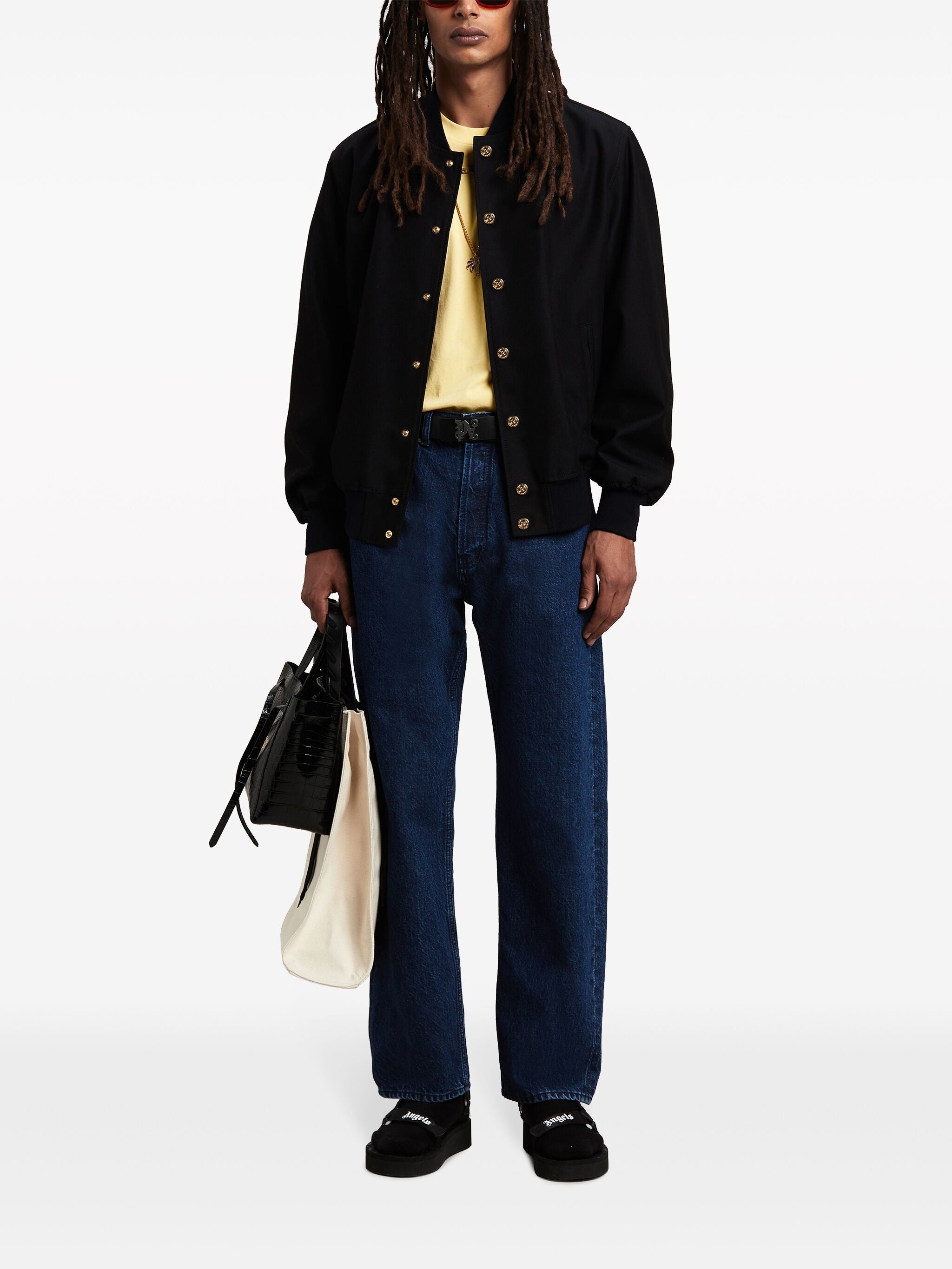 Dark Blue Classic Logo Cotton Denim Jeans