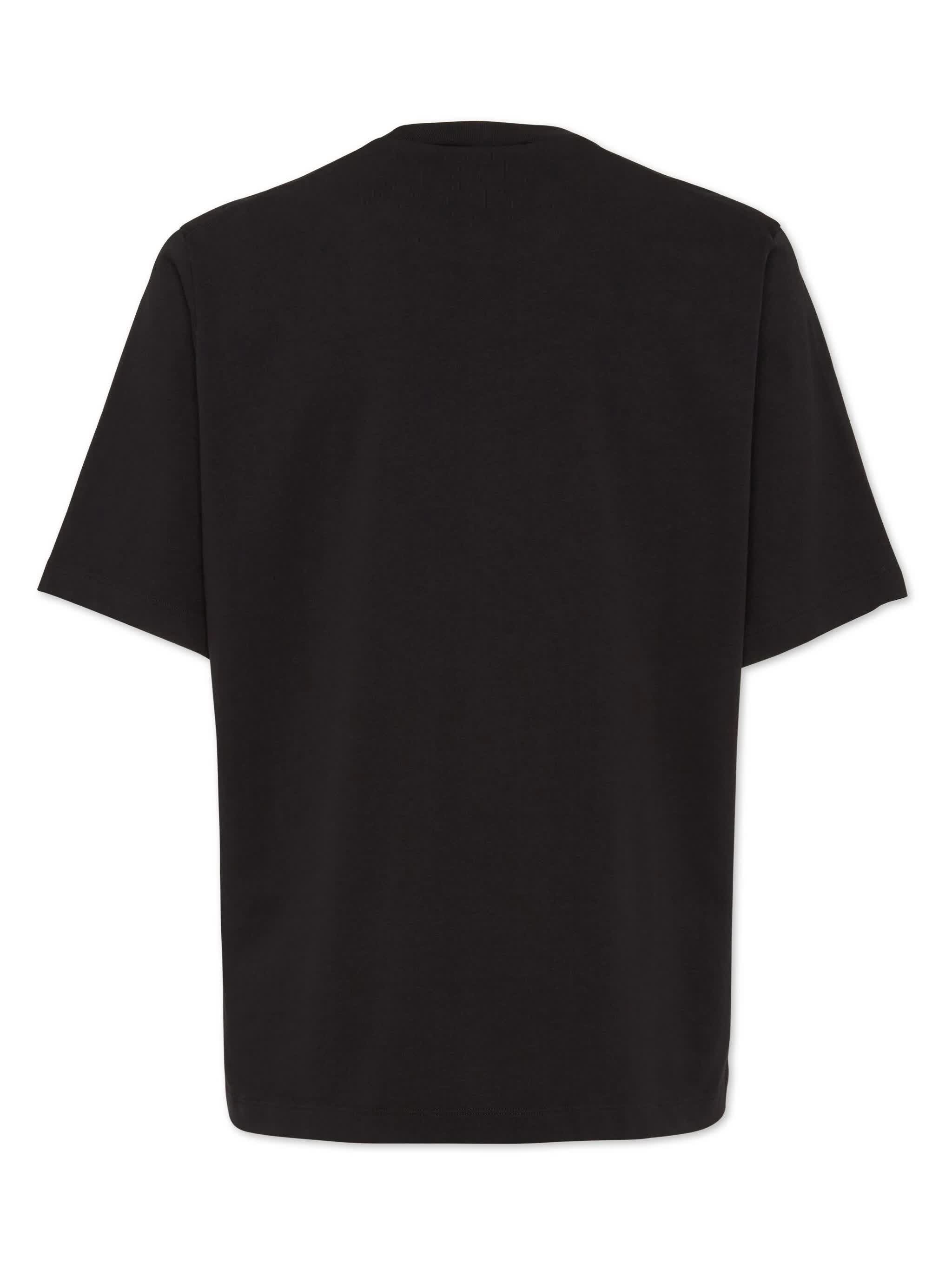 Loose Fit Black Cotton Icon T-Shirt