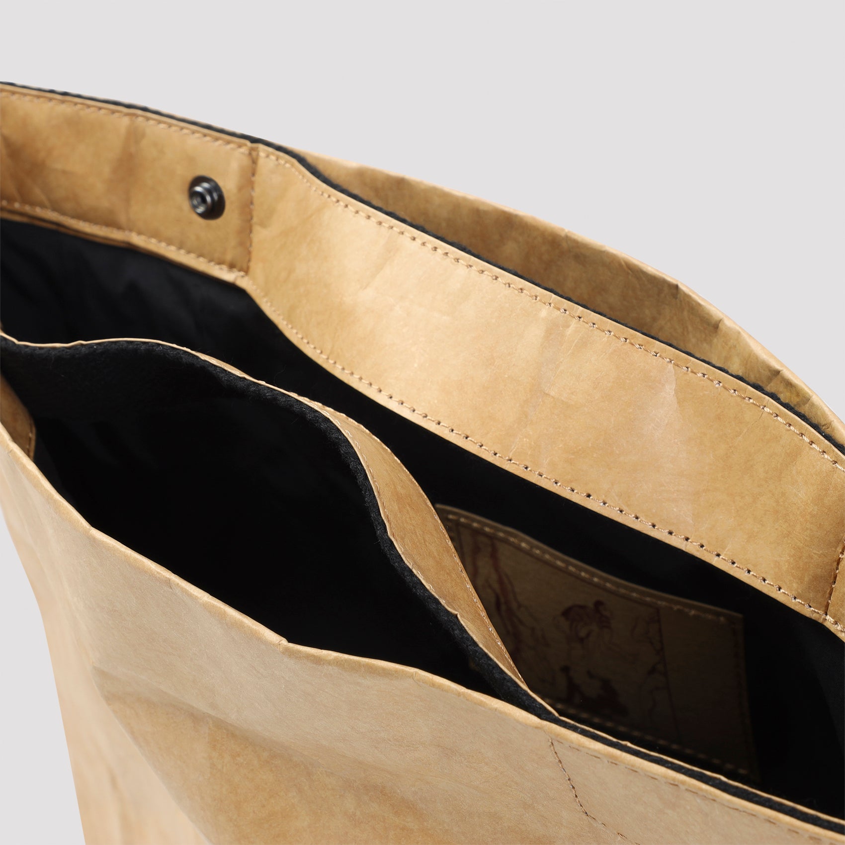 Rectangular Tote Bag with Crinkled Texture