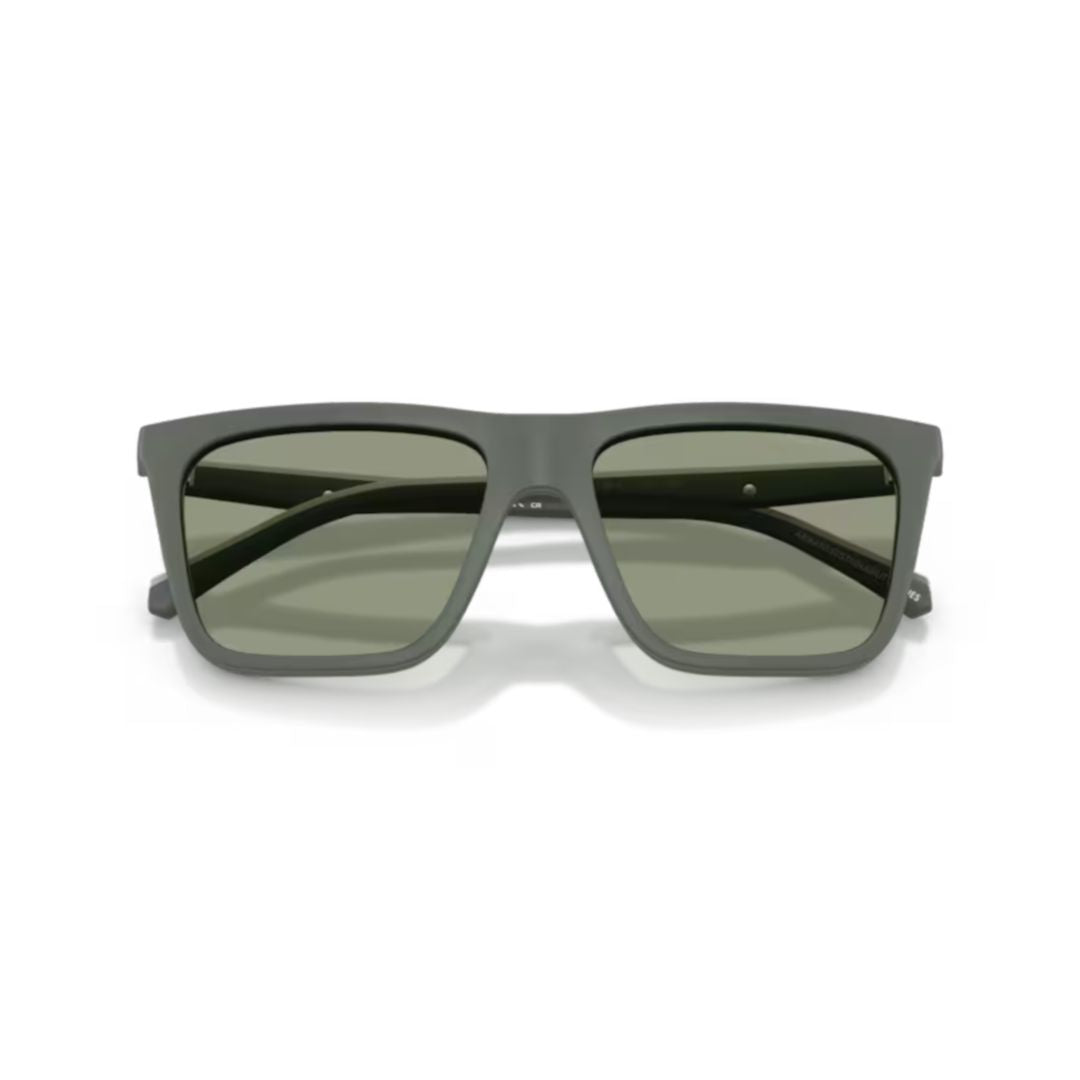 0ea4258 Rectangular Matte Green Eyeglasses with Subtle Logo Detail
