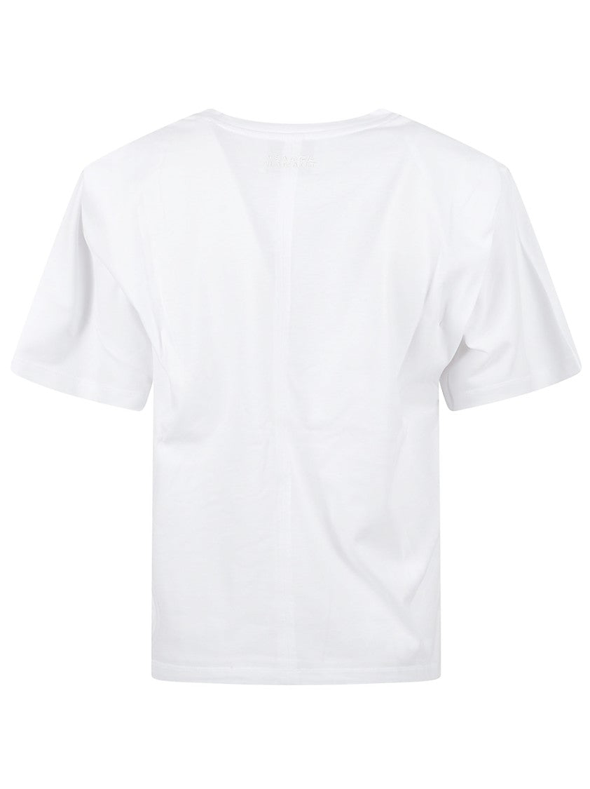 Cotton T-Shirt With Shoulder Pads