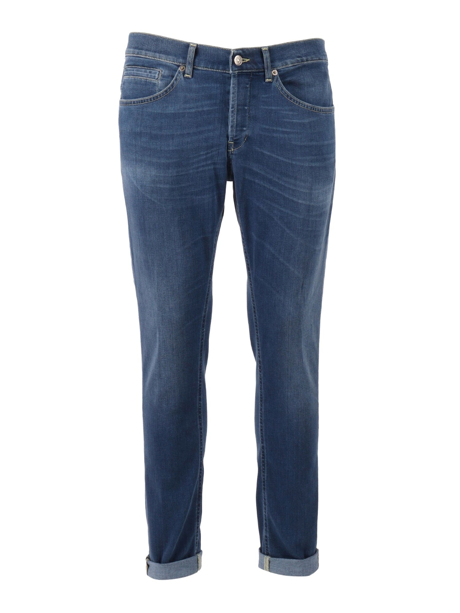 Blue George Cotton Casual Trousers