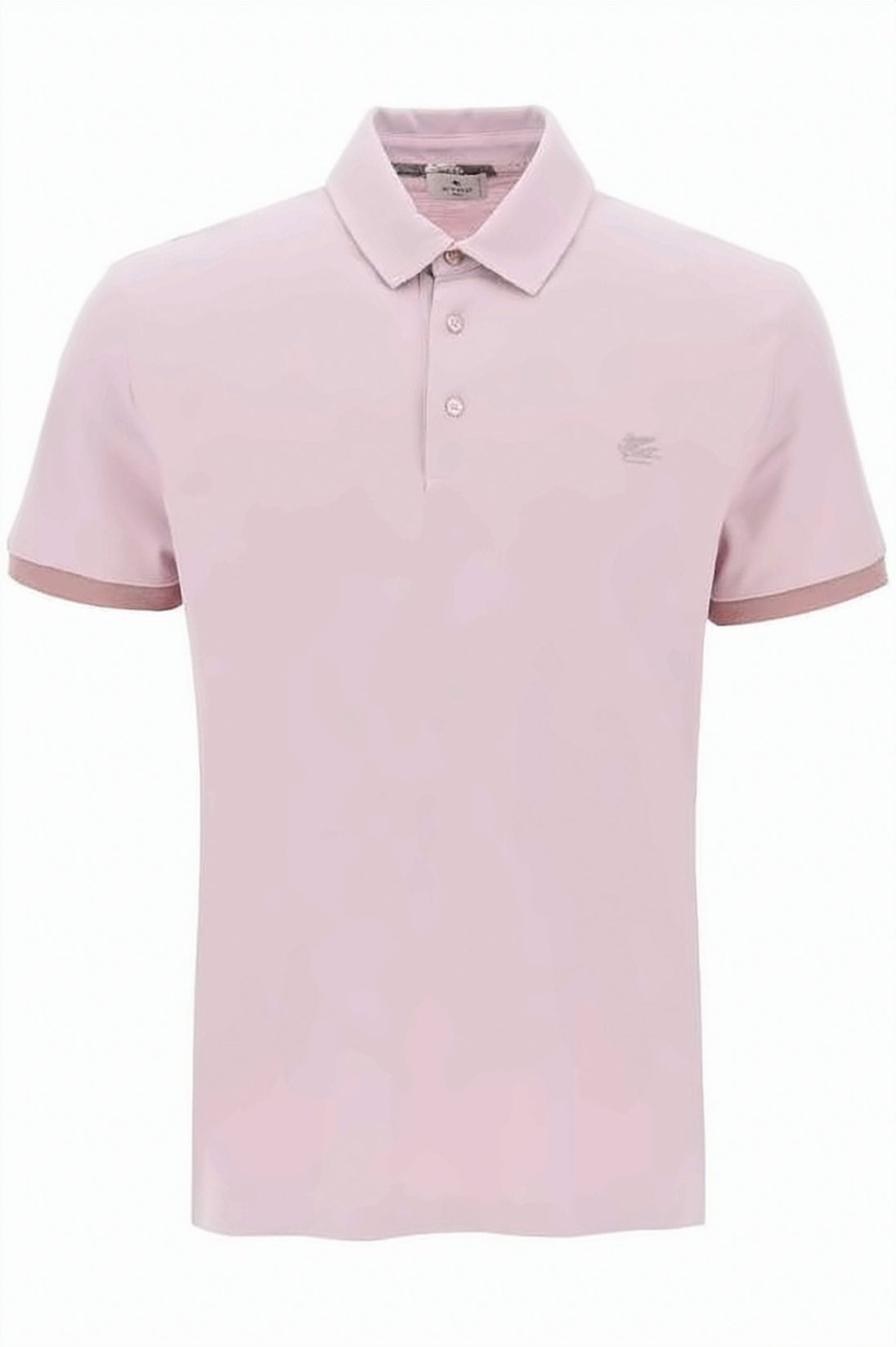 Short-Sleeve Polo Shirt in Light Pink