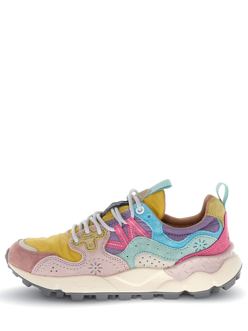 Pastel Multi-layered Sneakers with Chunky Sole