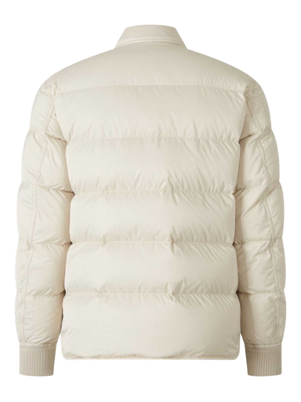 Quilted Down Jacket With Shirt Collar